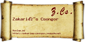 Zakariás Csongor névjegykártya